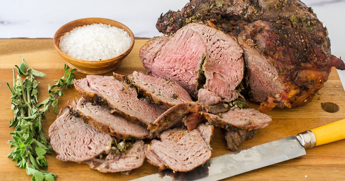 Roasted Boneless Leg of Lamb with Garlic-Herb Rub Recipe | Samsung Food App