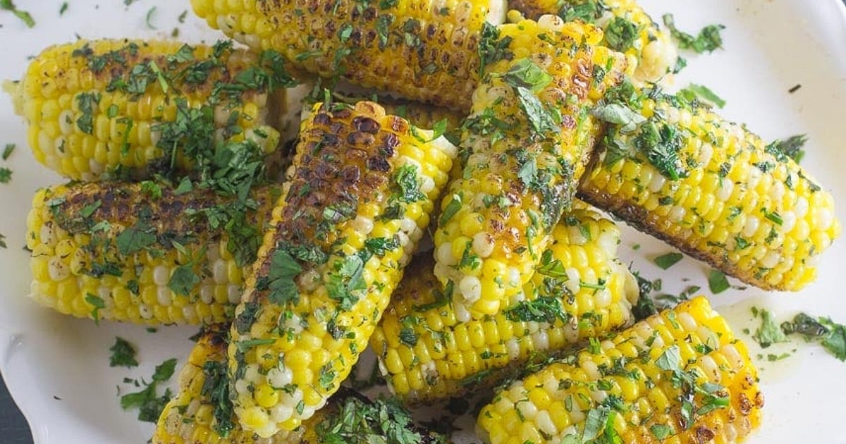 Grilled Corn with Garlic Herb Butter Recipe | Samsung Food App