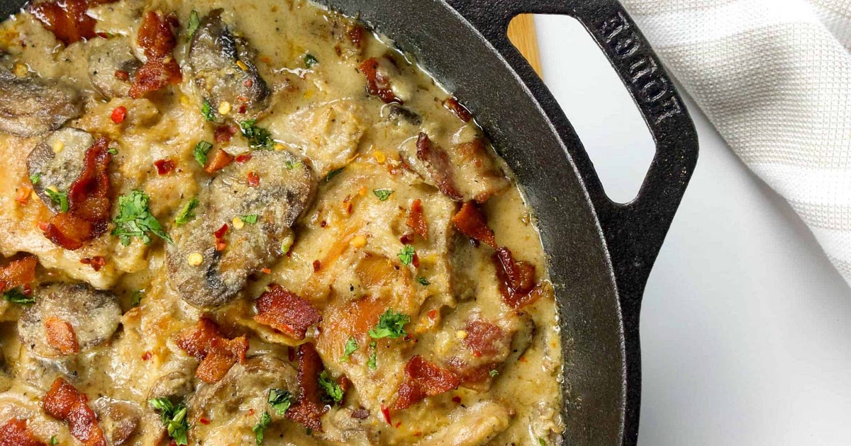 KETO BACON MUSHROOM CHICKEN IN CREAM SAUCE Recipe | Samsung Food App