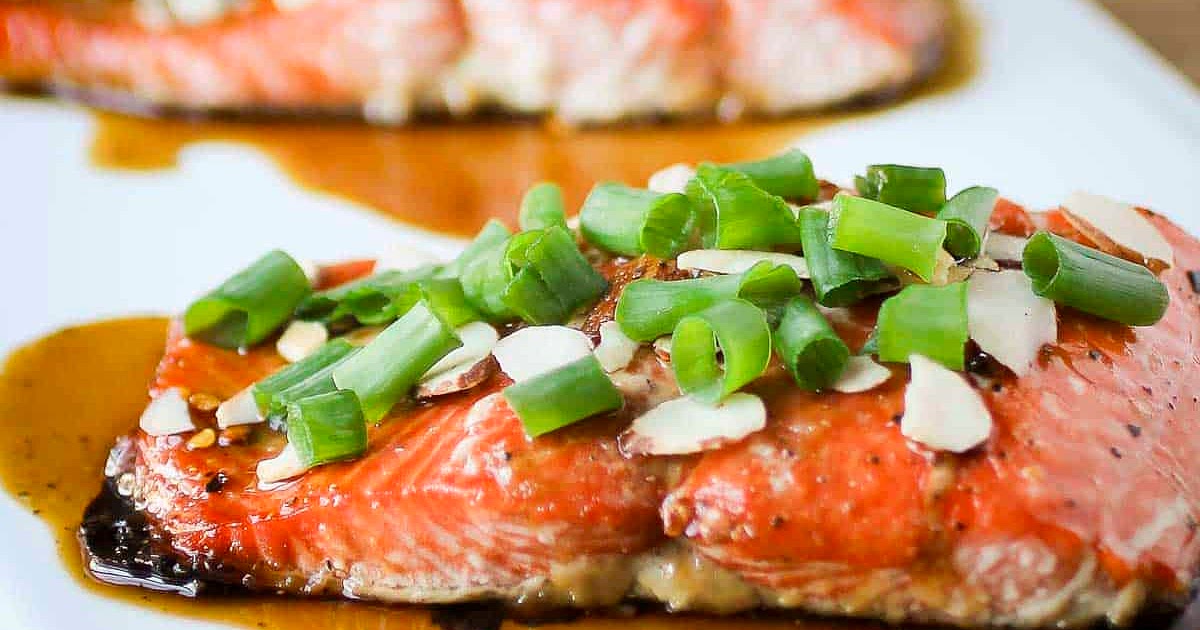 Baked Maple Glazed Salmon with Almonds Recipe | Samsung Food App