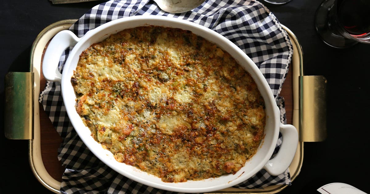 Brussels Sprout Casserole with Bacon & Gorgonzola Recipe | Samsung Food App