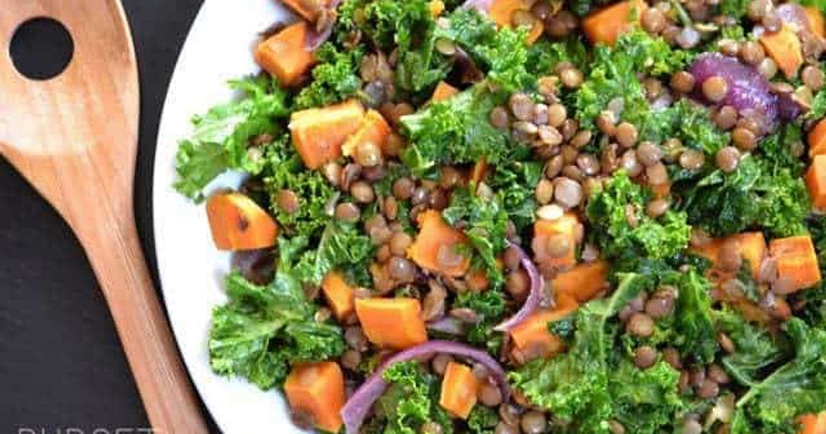Wilted Kale and Lentil Salad Recipe | Samsung Food App