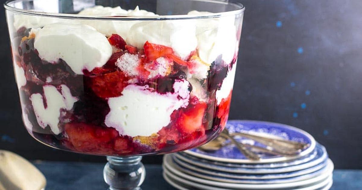 Low FODMAP Red, White & Blue Trifle Recipe | Samsung Food App
