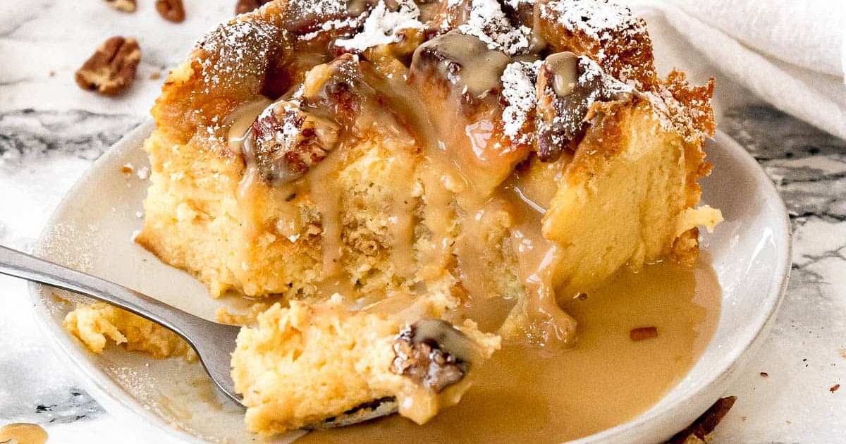 Eggnog Bread Pudding - Brioche Brown Butter Rum Recipe | Samsung Food App