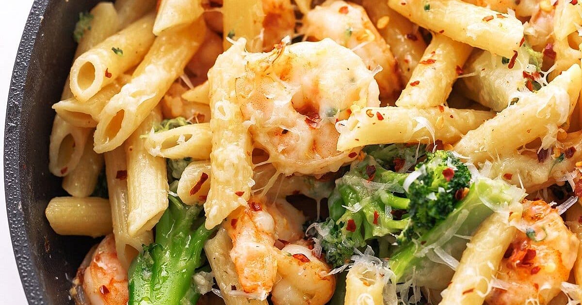 Shrimp and Broccoli Penne Recipe | Samsung Food App
