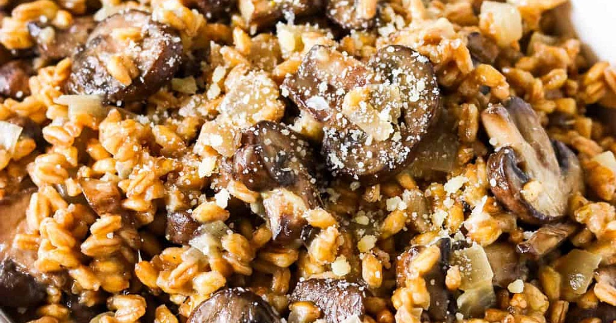 Mushroom Farro Risotto Recipe | Samsung Food App