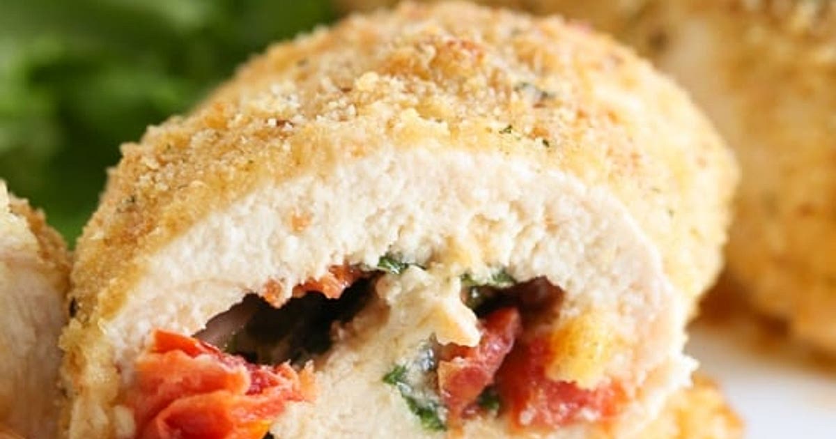 Chicken Rollatini with Sun Dried Tomato Bruschetta, Mozzarella and Spinach Recipe | Samsung Food App