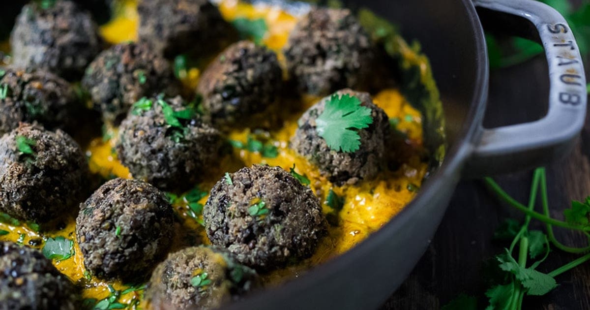 Vegan Lentil Meatballs with Indian Coconut Curry Sauce Recipe | Samsung Food App