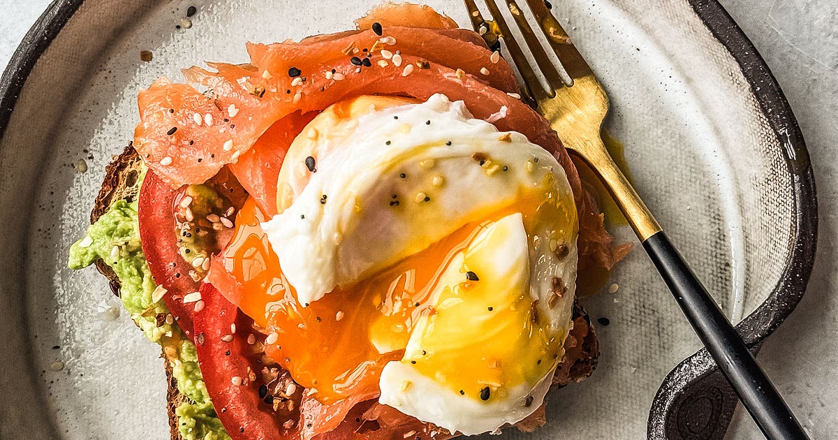 Smoked Salmon Avocado Toast w/ Poached Egg Recipe | Samsung Food App