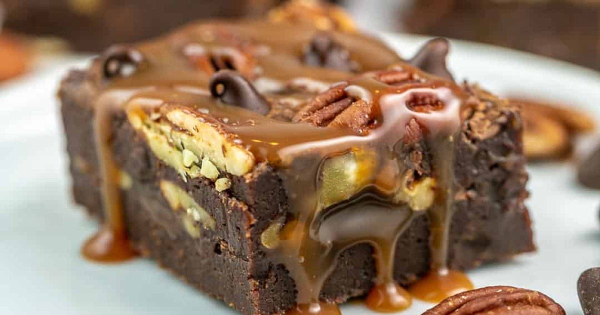Caramel Pecan Turtle Brownies Recipe | Samsung Food App