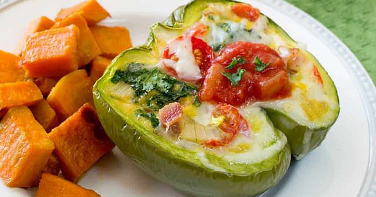 Kale & Bacon Breakfast Stuffed Peppers Recipe | Samsung Food App