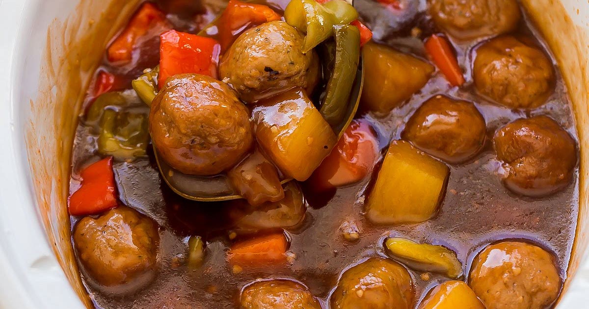 Sweet and Sour Crockpot Meatballs Recipe | Samsung Food App