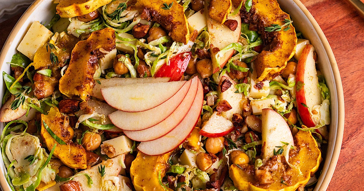 Harvest Shaved Brussels Sprouts Salad Recipe | Samsung Food App