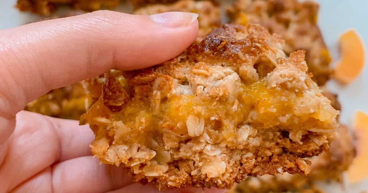 Vegan Peach Crumble Bars Recipe | Samsung Food App
