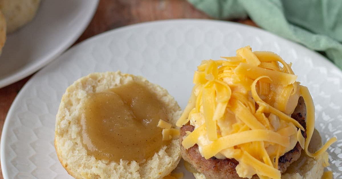 Sausage Egg & Cheese Biscuit with Apple Butter Recipe | Samsung Food App