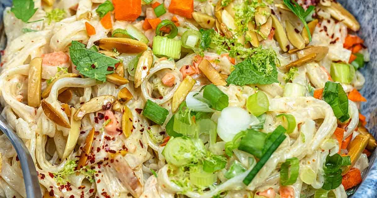 Cold Noodle Salad with Creamy Tahini Dressing Recipe | Samsung Food App