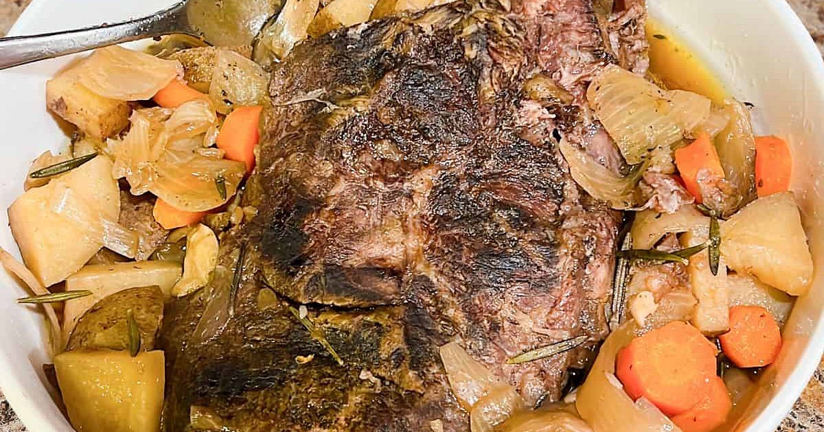 Easy Slow Cooker London Broil with Onion Soup Mix and Beer Recipe | Samsung Food App