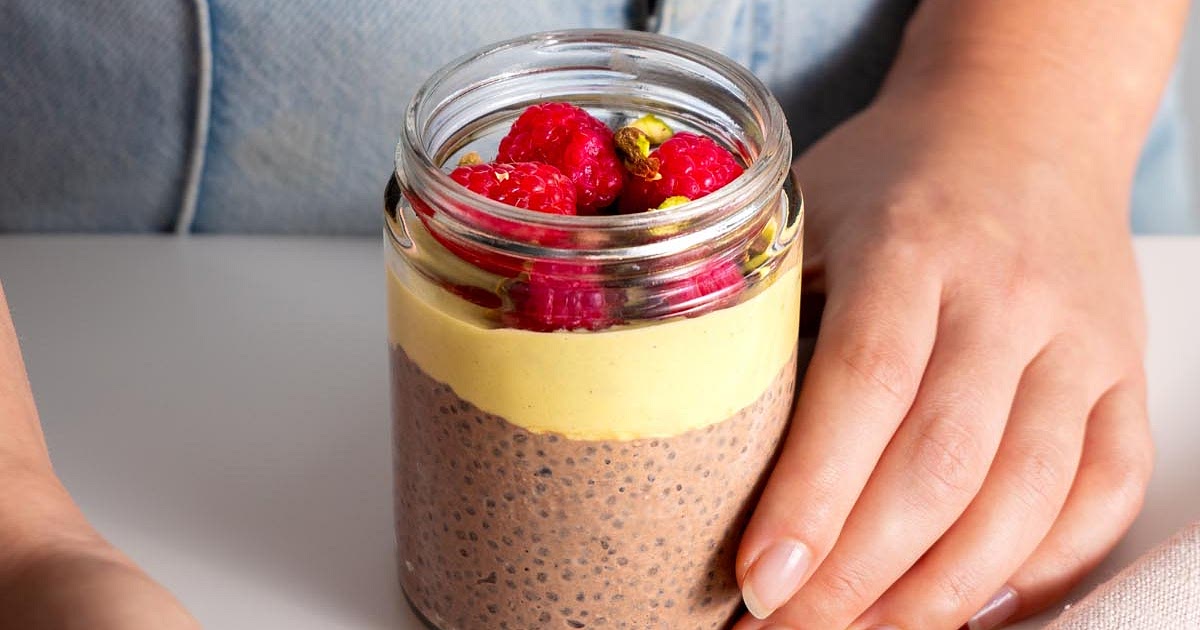 Chocolate Pistachio Chia Pudding Recipe | Samsung Food App