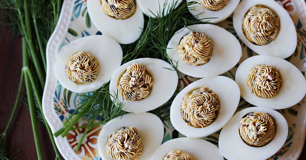 Lithuanian-Inspired Deviled Eggs with Mushrooms Recipe | Samsung Food App