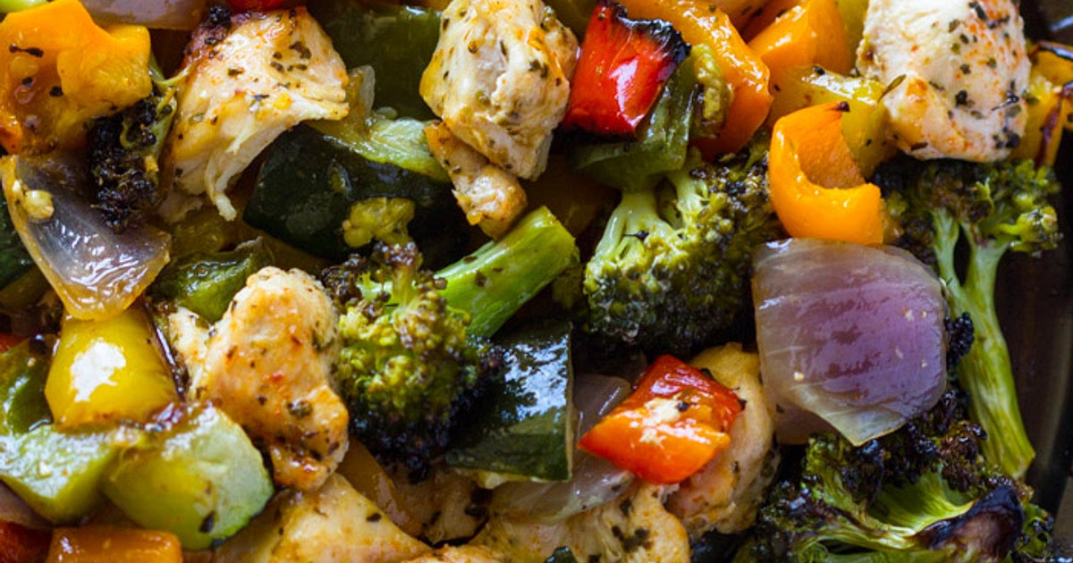 15 Minute Healthy Roasted Chicken and Veggies (One Pan) Recipe | Samsung Food App