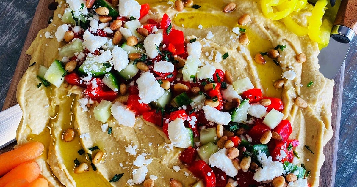 Loaded Hummus Charcuterie Board Recipe | Samsung Food App