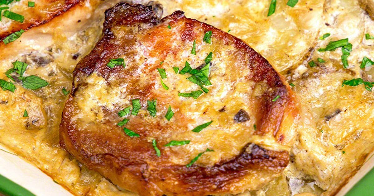 Pork Chops & Scalloped Potatoes Casserole Recipe | Samsung Food App