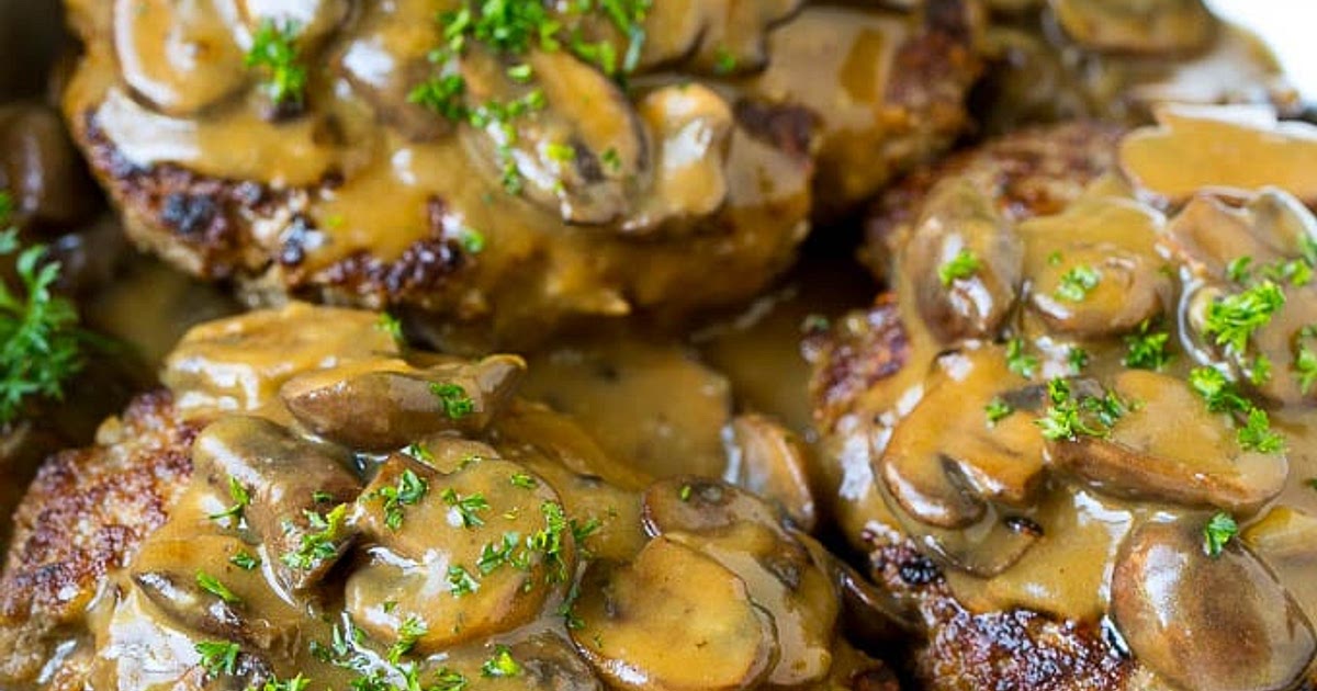Hamburger Steak with Mushroom Gravy Recipe | Samsung Food App