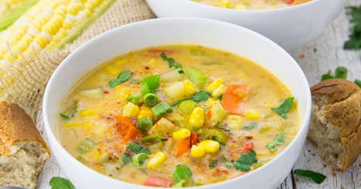 Vegan Corn Chowder with Potatoes Recipe | Samsung Food App