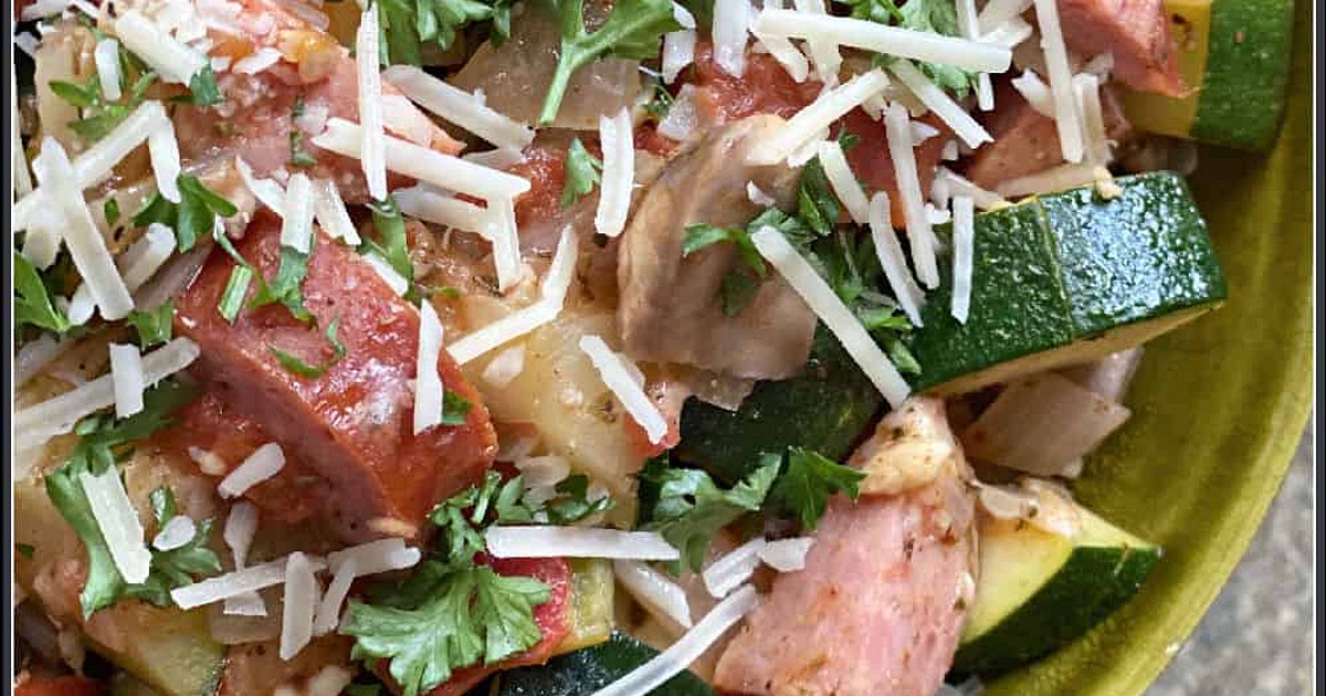 Smoked Sausage &amp; Veggies Skillet Recipe | Samsung Food App