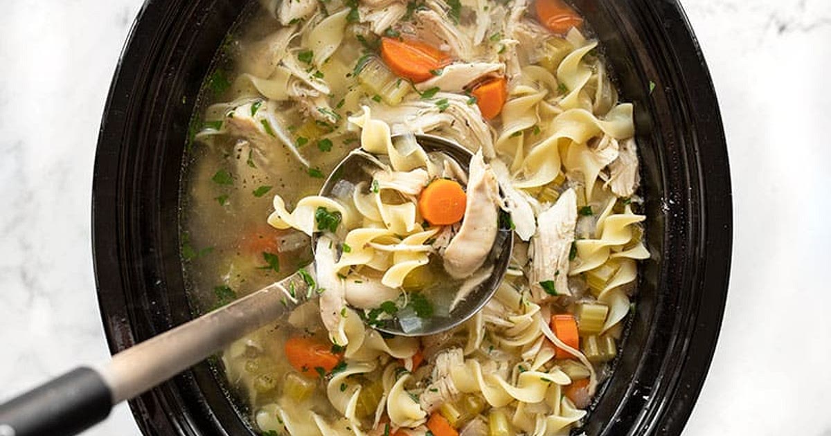 Slow Cooker Chicken Noodle Soup Recipe | Samsung Food App