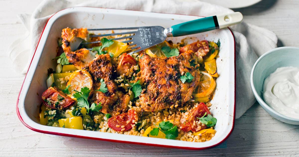 Harissa baked fish with bulgur wheat Recipe | Samsung Food App