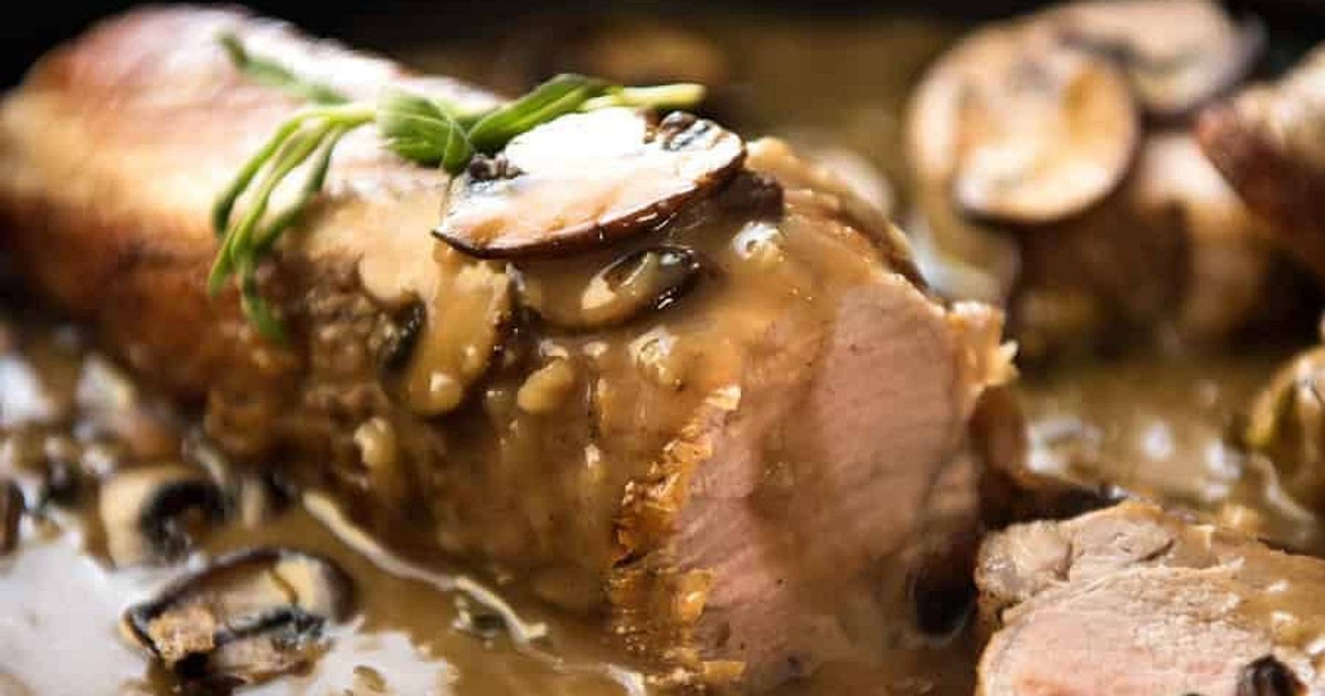 Pork Tenderloin with Creamy Marsala Sauce Recipe | Samsung Food App
