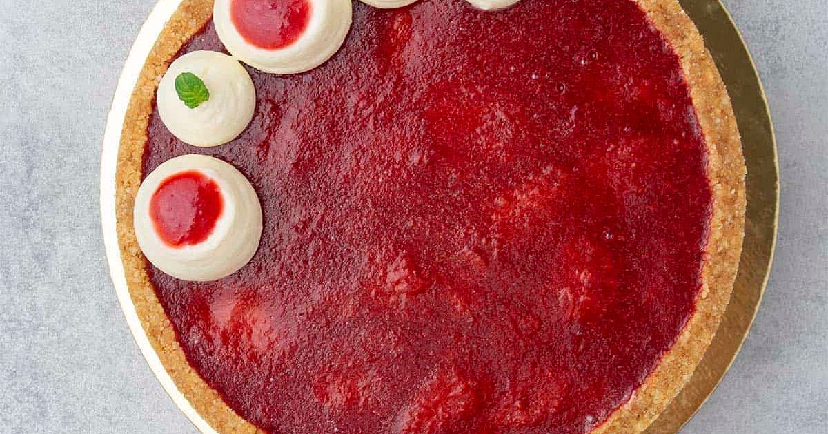 No bake Strawberry cheesecake Recipe | Samsung Food App