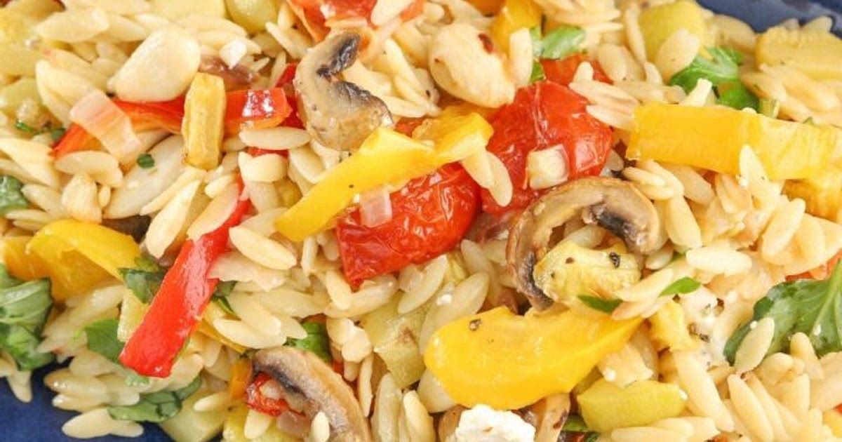 Lemon Garlic Orzo with Roasted Vegetables Recipe | Samsung Food App