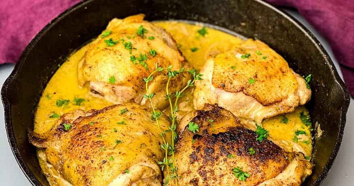 Soul Food Smothered Chicken Thighs Recipe | Samsung Food App