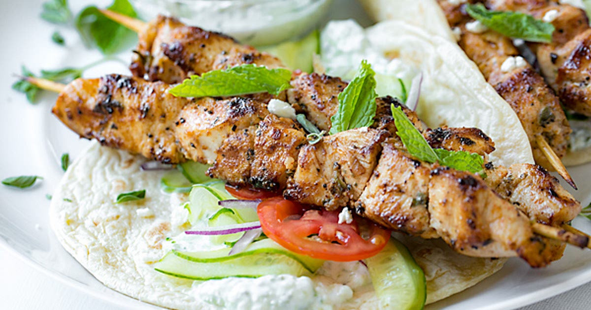 Chicken Kebab Wraps with Easy Tzatziki Sauce Recipe | Samsung Food App