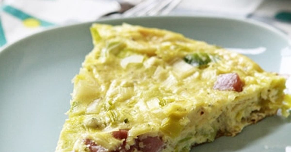Leek and Ham Frittata with Goat Cheese Recipe | Samsung Food App