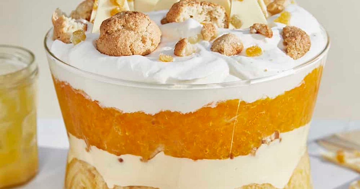 Lemon Swiss Roll and Amaretti Trifle (Jubilee Pudding) Recipe | Samsung Food App
