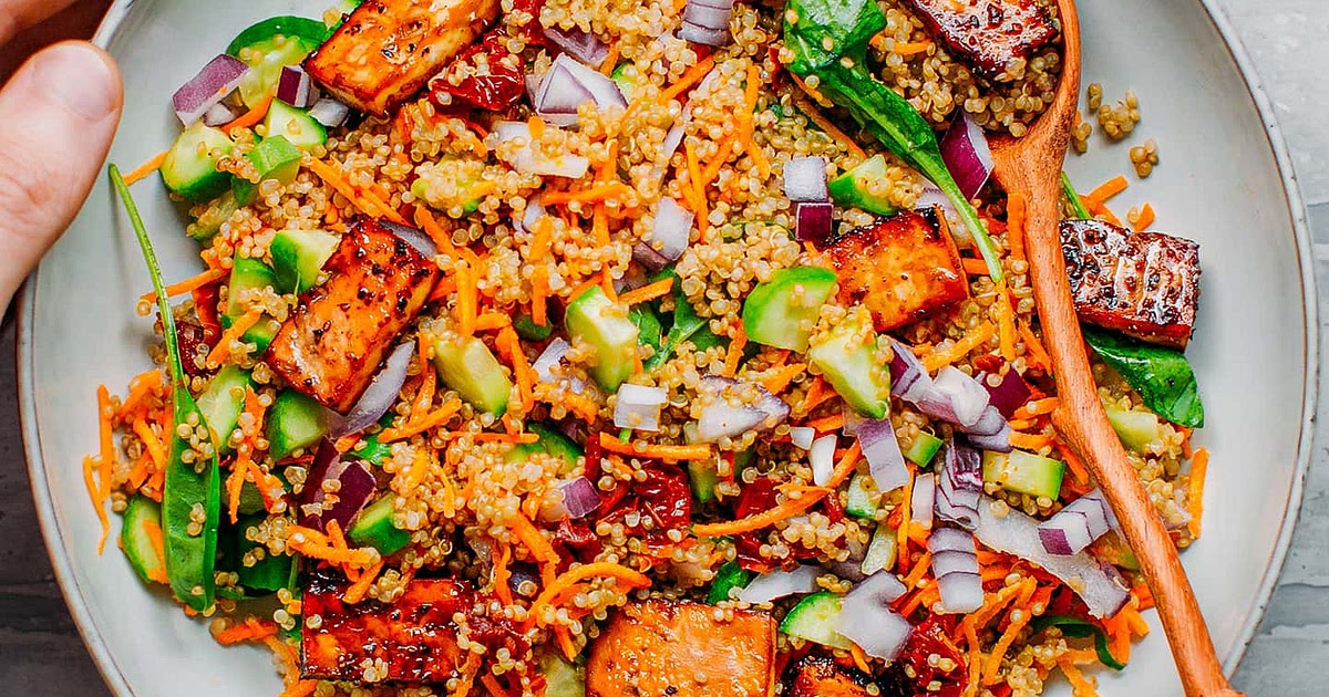 Black Pepper Tofu Quinoa Salad Recipe | Samsung Food App