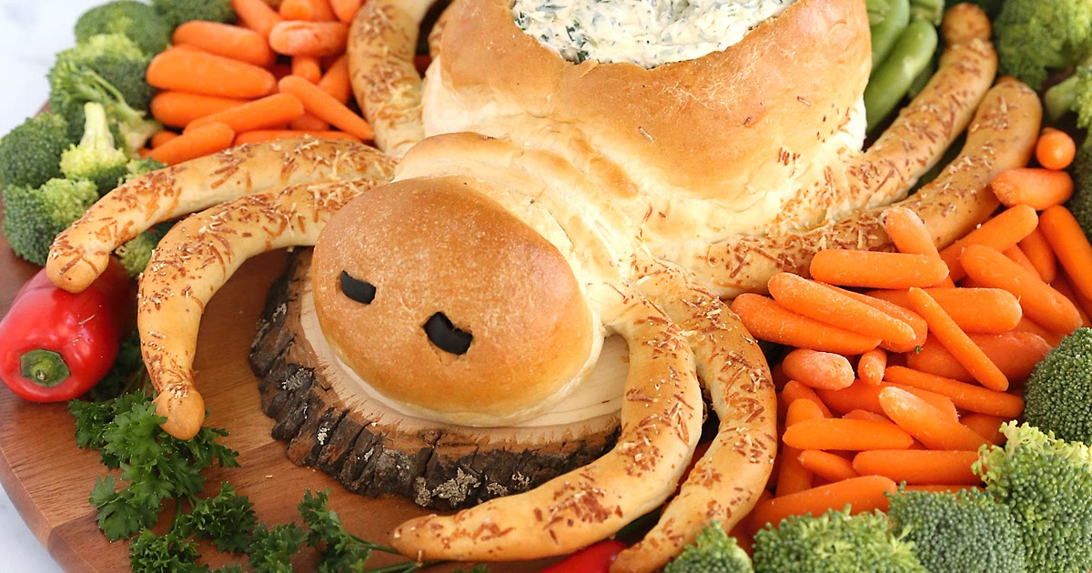 Halloween Spider Bread Dip Bowl Recipe | Samsung Food App