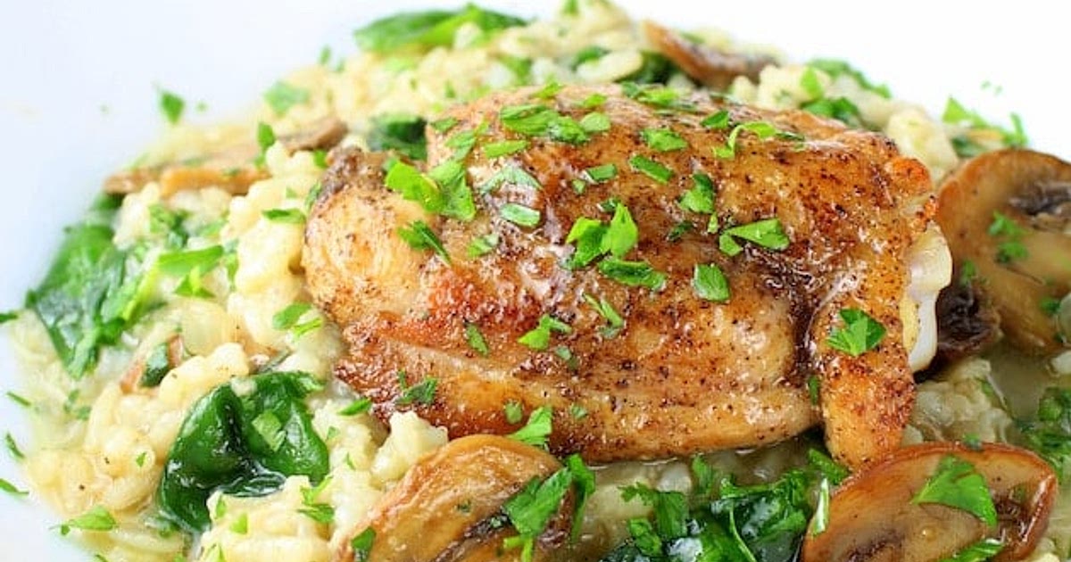 Instant Pot Chicken Thighs with Risotto Recipe | Samsung Food App