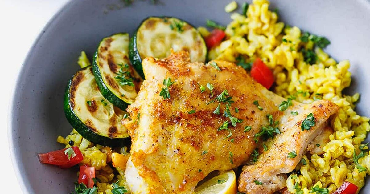 Turmeric Chicken And Rice Recipe | Samsung Food App