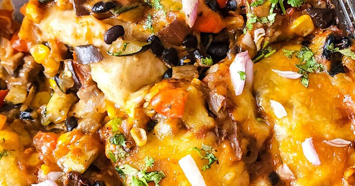 Vegetable enchilada casserole Recipe | Samsung Food App