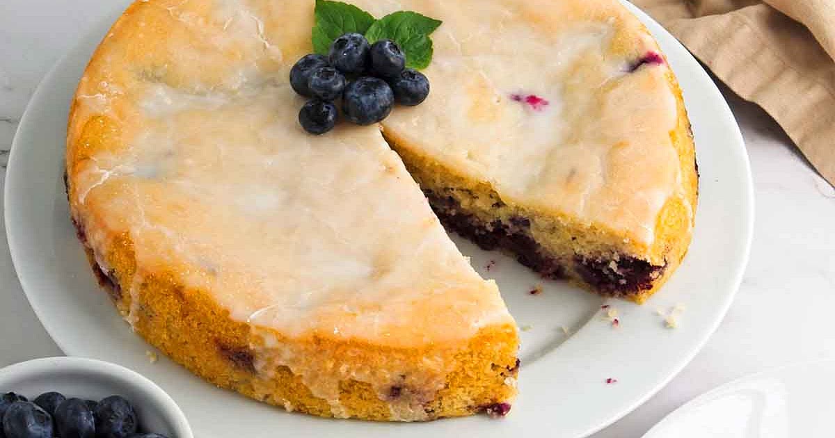 Easy Vegan Blueberry Lemon Cake Recipe | Samsung Food App