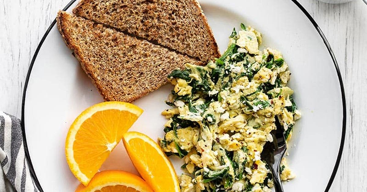 Scrambled Eggs with Spinach and Feta Recipe | Samsung Food App