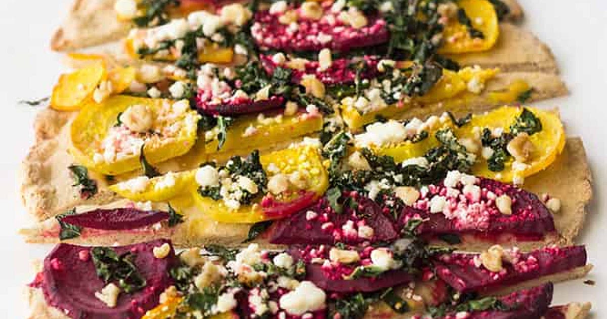 Kale Beet Pizza with Goat Cheese Recipe | Samsung Food App