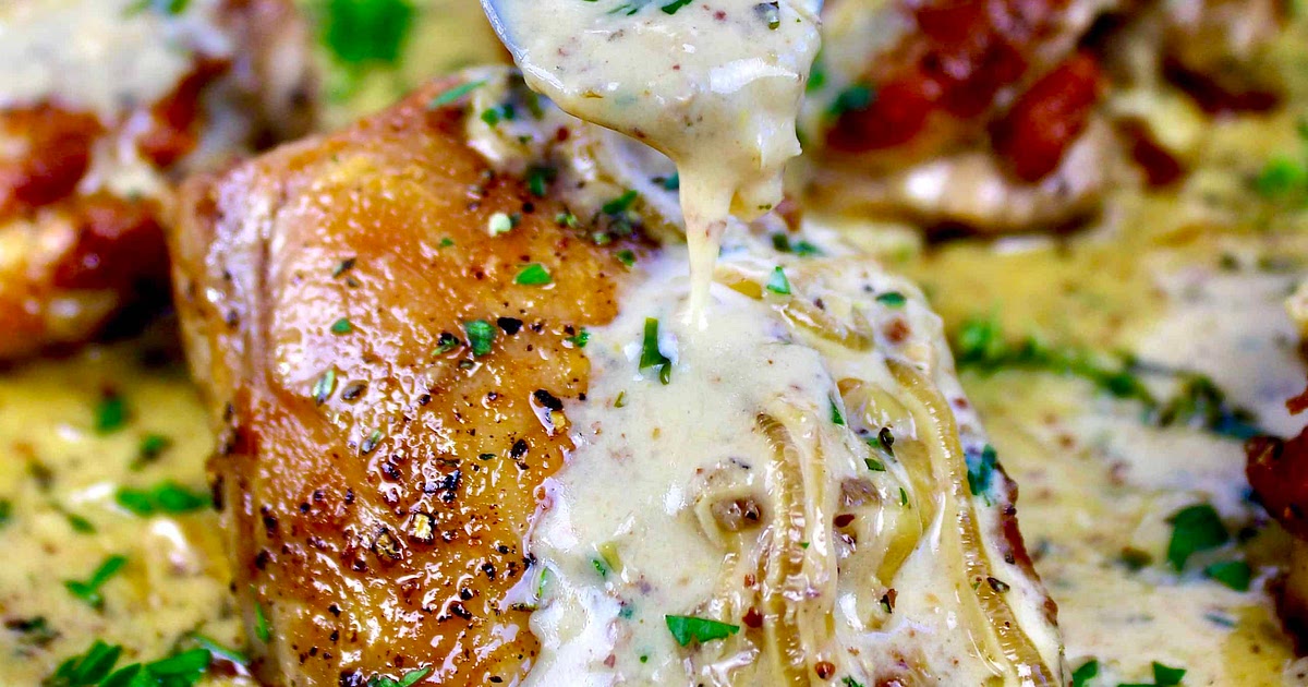 Creamy Dijon Chicken Thighs Recipe | Samsung Food App