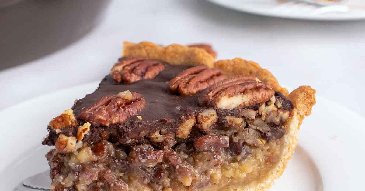 Bourbon Pecan Pie with Chocolate Ganache Recipe | Samsung Food App