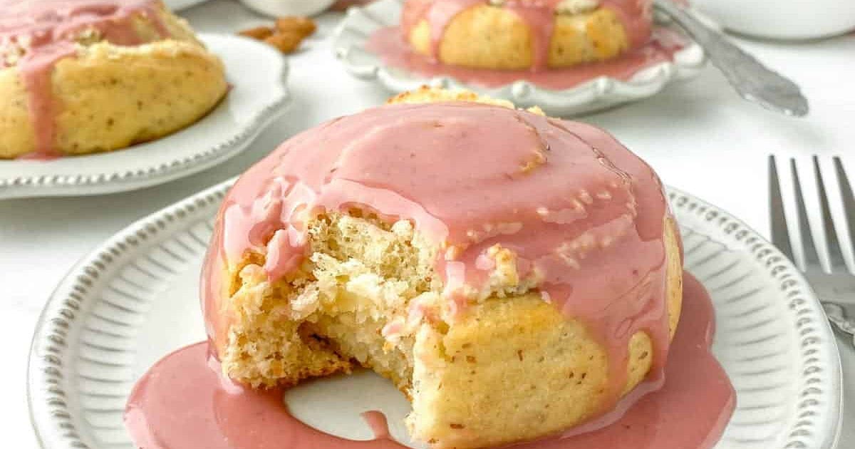 Almond Rolls with Cherry Glaze Recipe | Samsung Food App