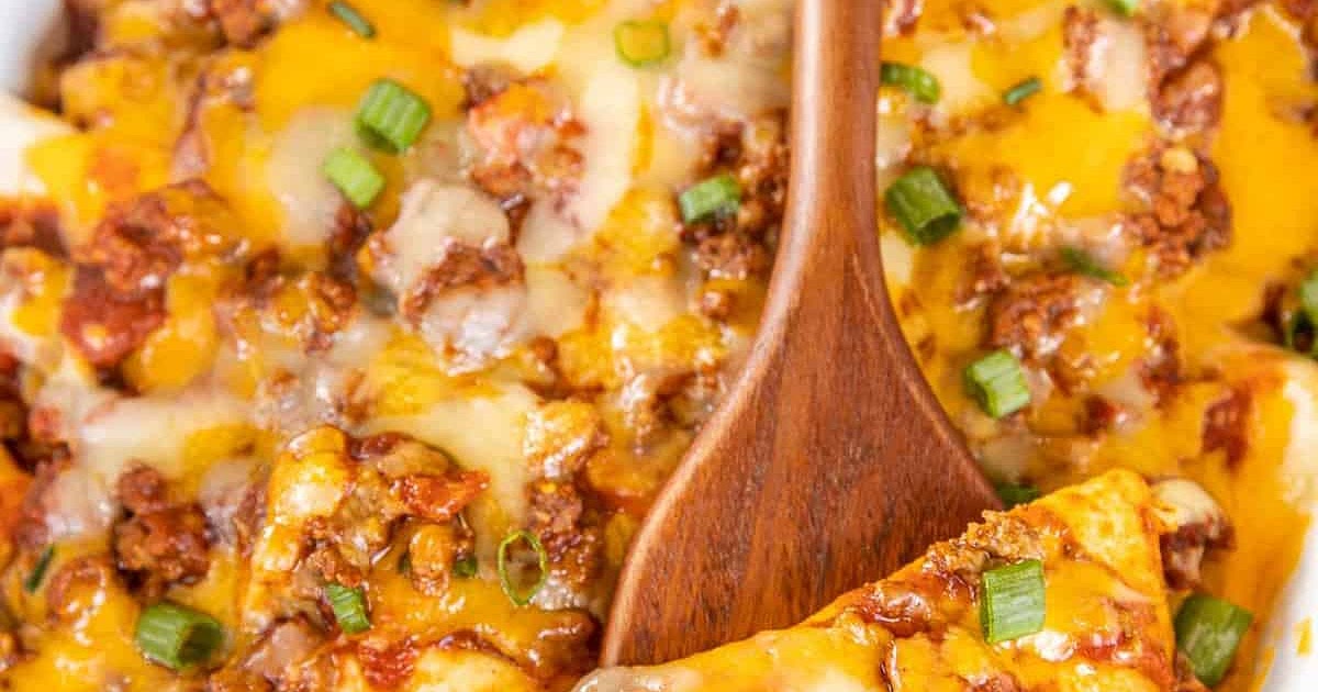 Beef &amp; Cheese Enchilada Casserole Recipe | Samsung Food App